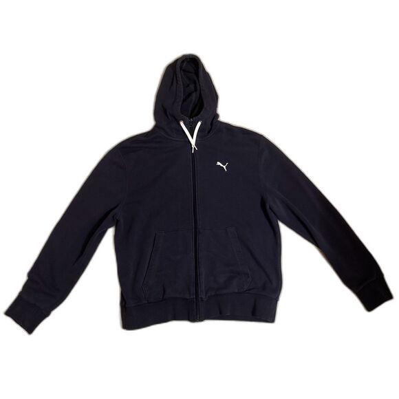Puma Hooded Jacket Men’s Medium Blue Full Zip - Picture 1 of 3